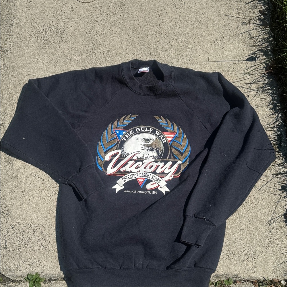 Vintage vtg Gulf War Desert Storm Sweater L